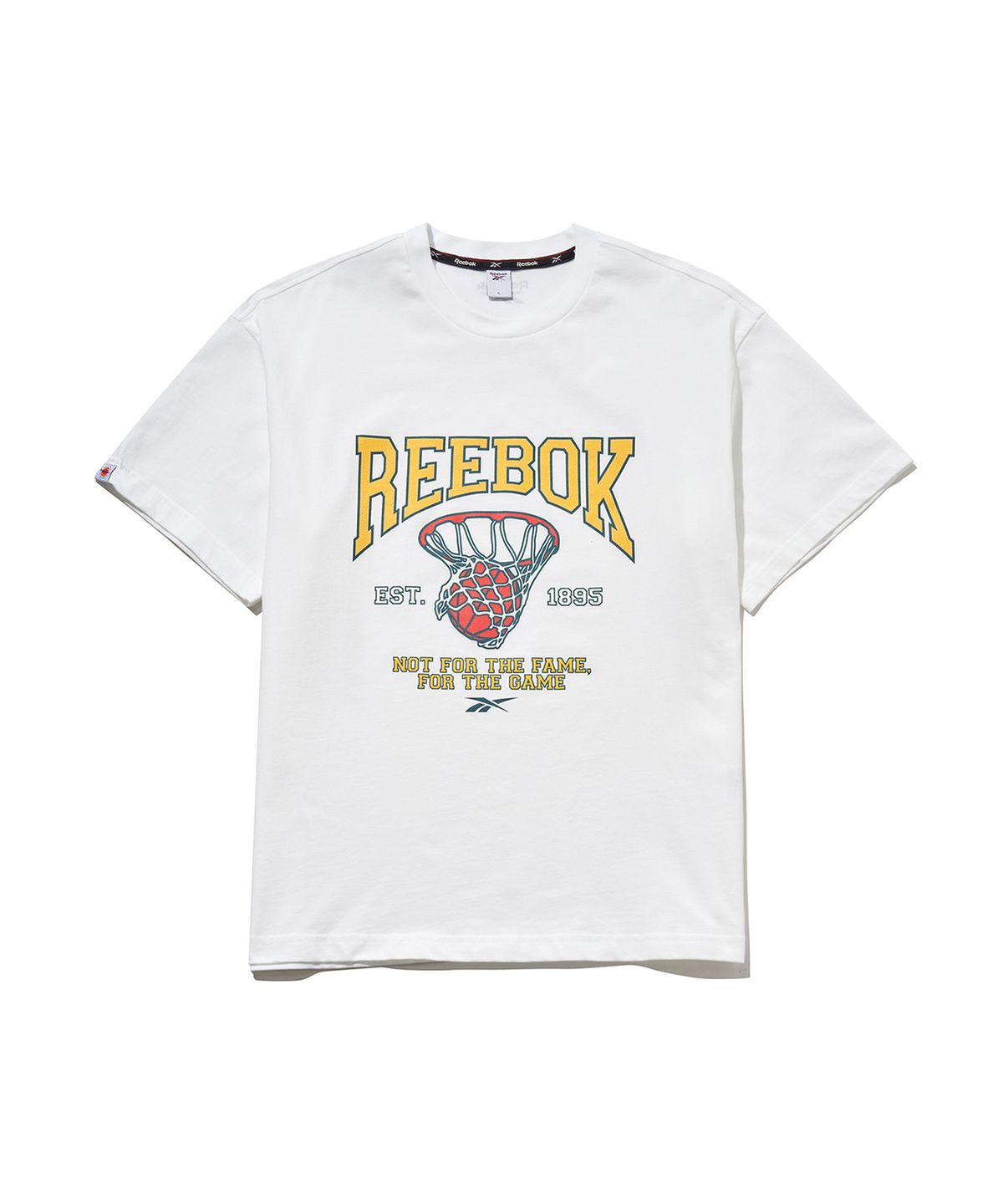 리복(REEBOK) 바시티 그래픽 티셔츠 - 화이트