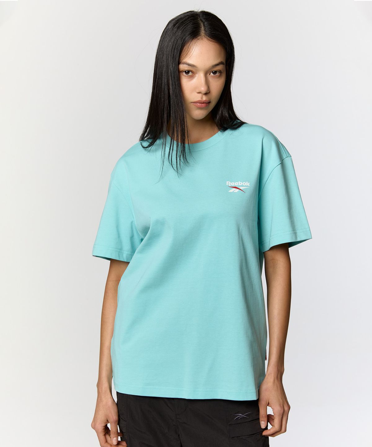 리복(REEBOK) 빅벡터 슬로건 티셔츠 - 민트