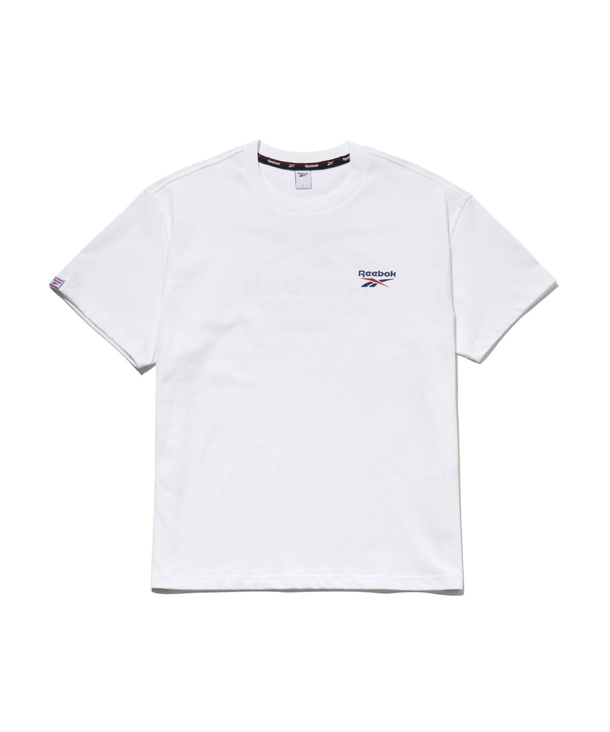 리복(REEBOK) 빅벡터 슬로건 티셔츠 - 화이트