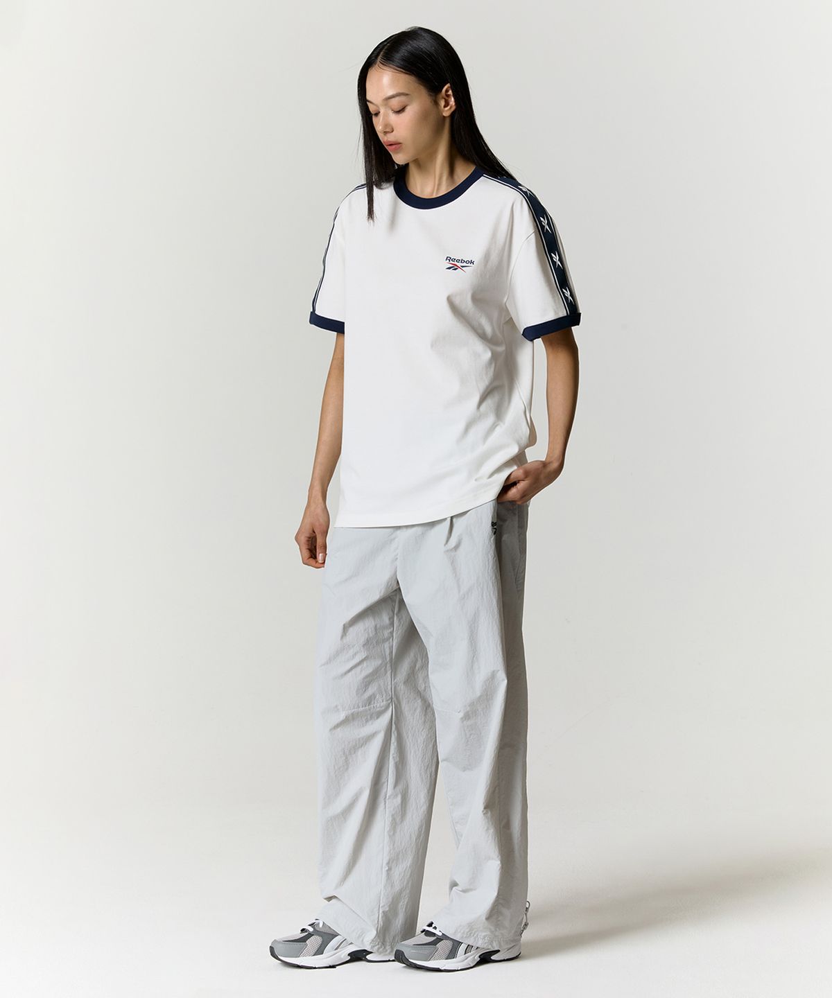 리복(REEBOK) 벡터 링거 티셔츠 - 화이트