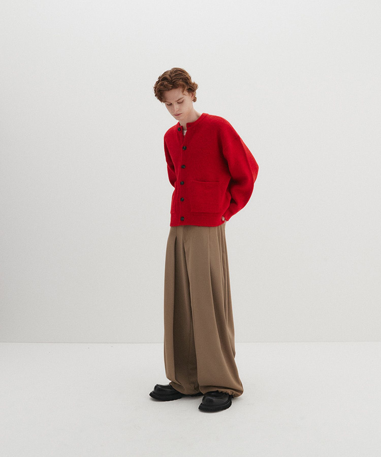 スラックス DNSR Multi-pleated wide slacks 5FT0048 MUSINSA | DNSR Multi-pleated wide slacks black