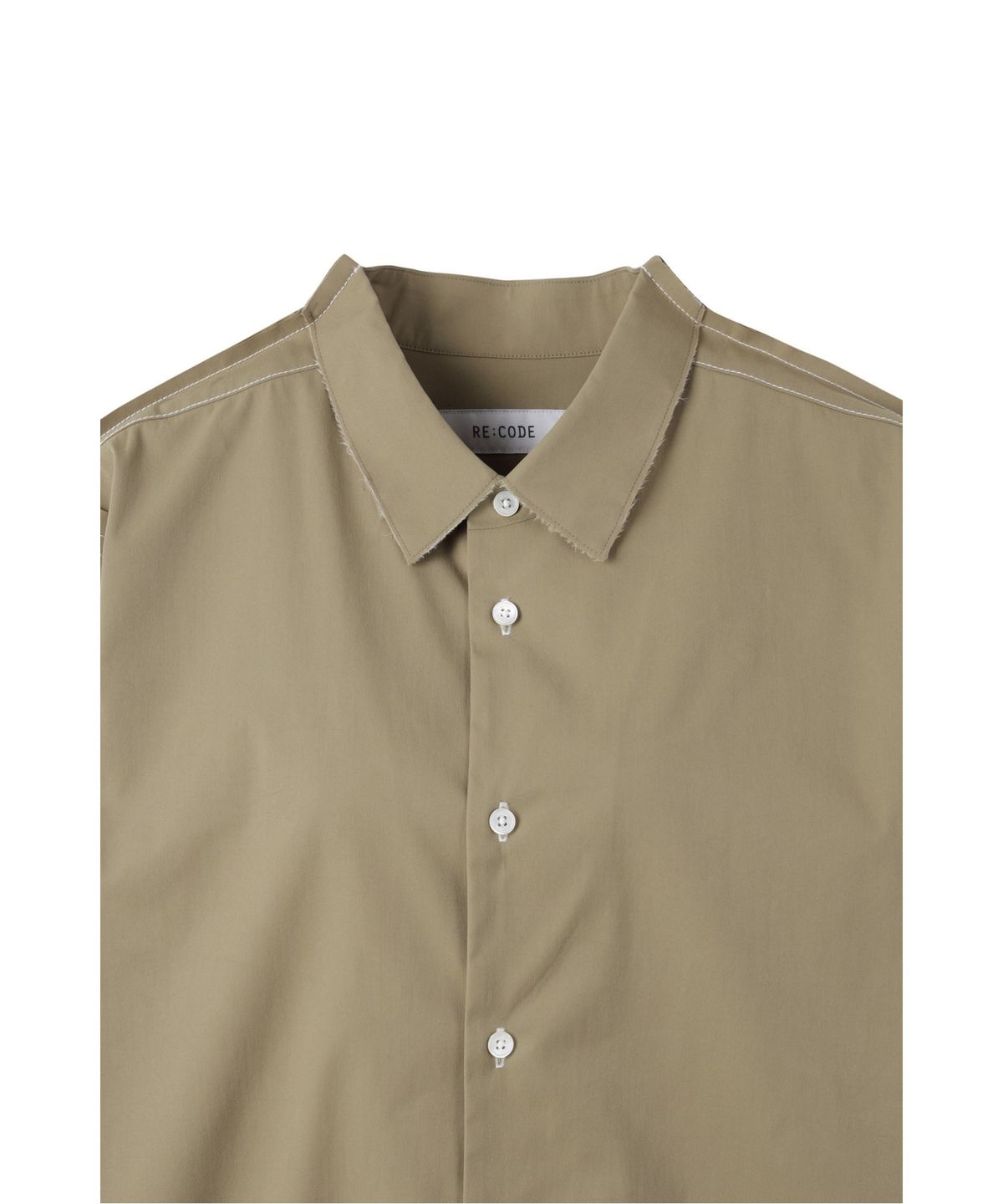 래코드(RECODE) Raw Edged Stitch Point Shirt