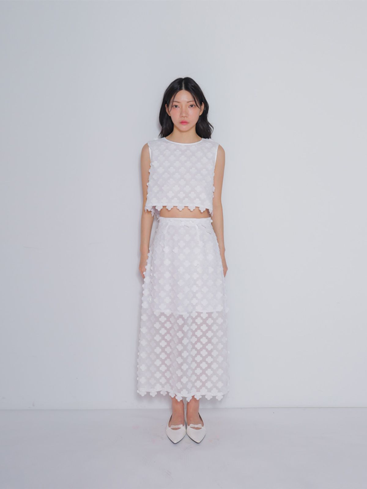 봄날 부티크(BOMNAL BOUTIQUE) 클로이 롱 스커트 _ 화이트