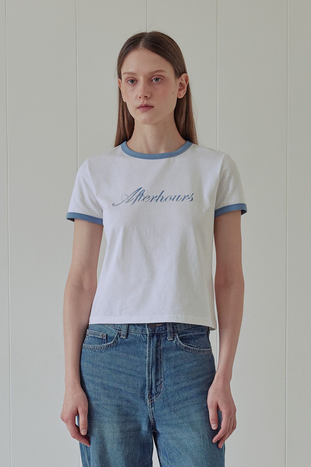 애프터아워즈(AFTERHOURS) LOGO RINGER TEE (IVORY)