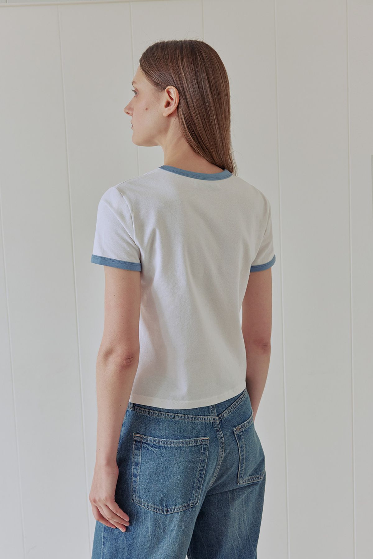 애프터아워즈(AFTERHOURS) LOGO RINGER TEE (IVORY)