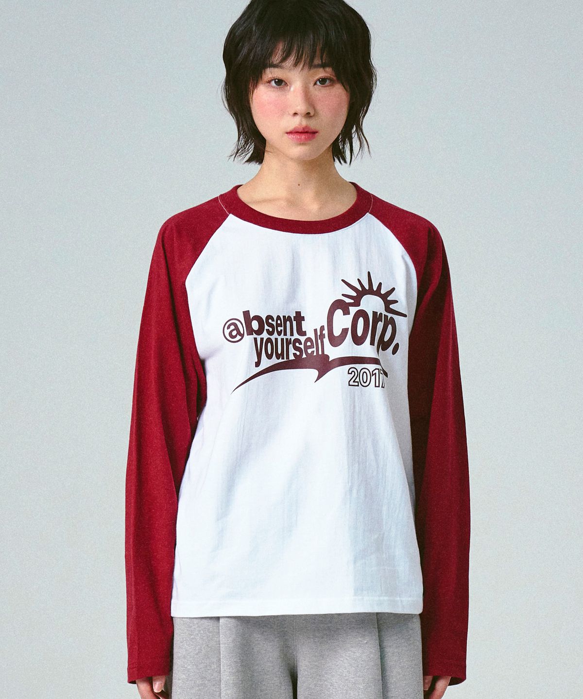 그레이버(GRAVER) [UNISEX]ABSENT 래글런 롱슬리브 티셔츠_2color