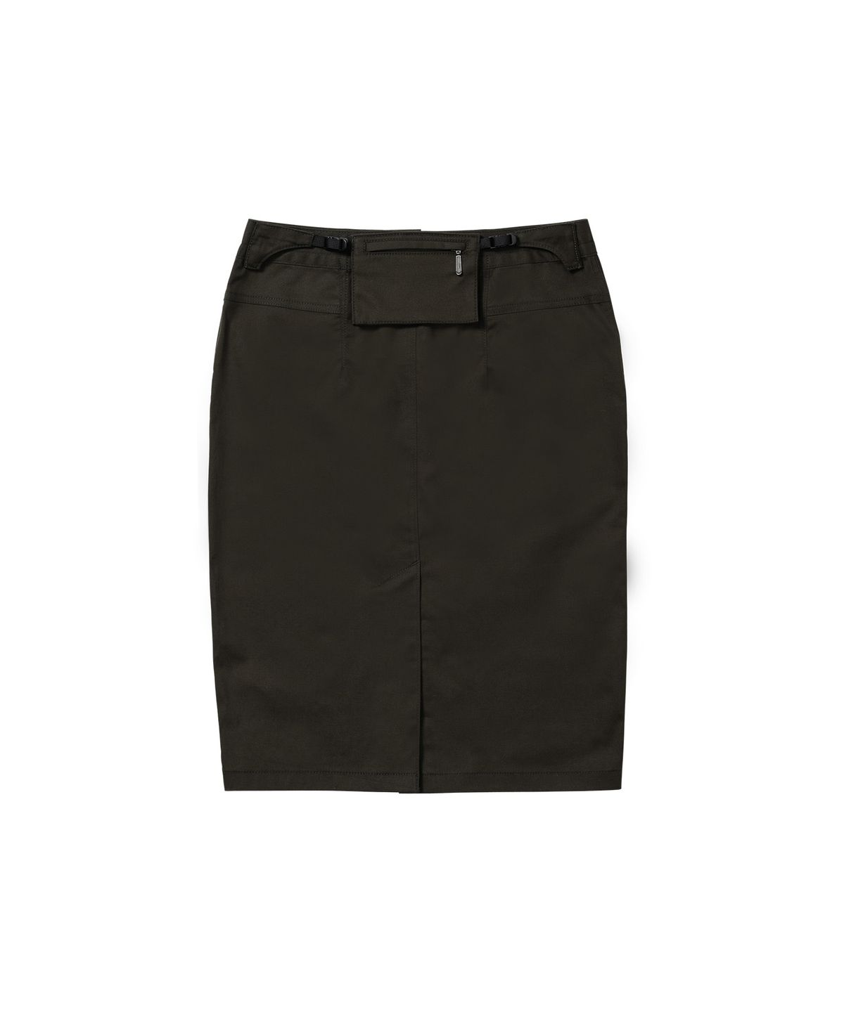 웰빙익스프레스(WELLBEING EXPRESS) Back Pocket Midi Skirt Khaki Brown
