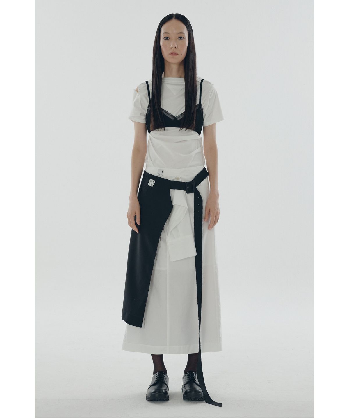 래코드(RECODE) Shirts Mixed Skirt