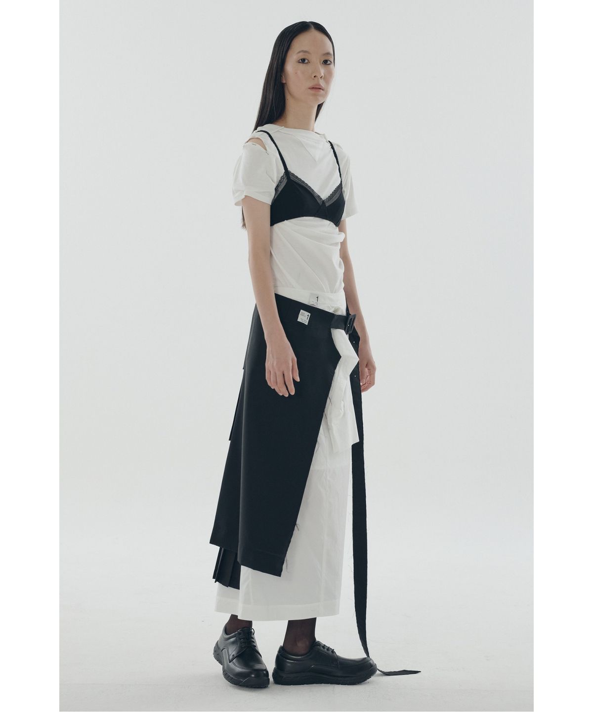 래코드(RECODE) Shirts Mixed Skirt