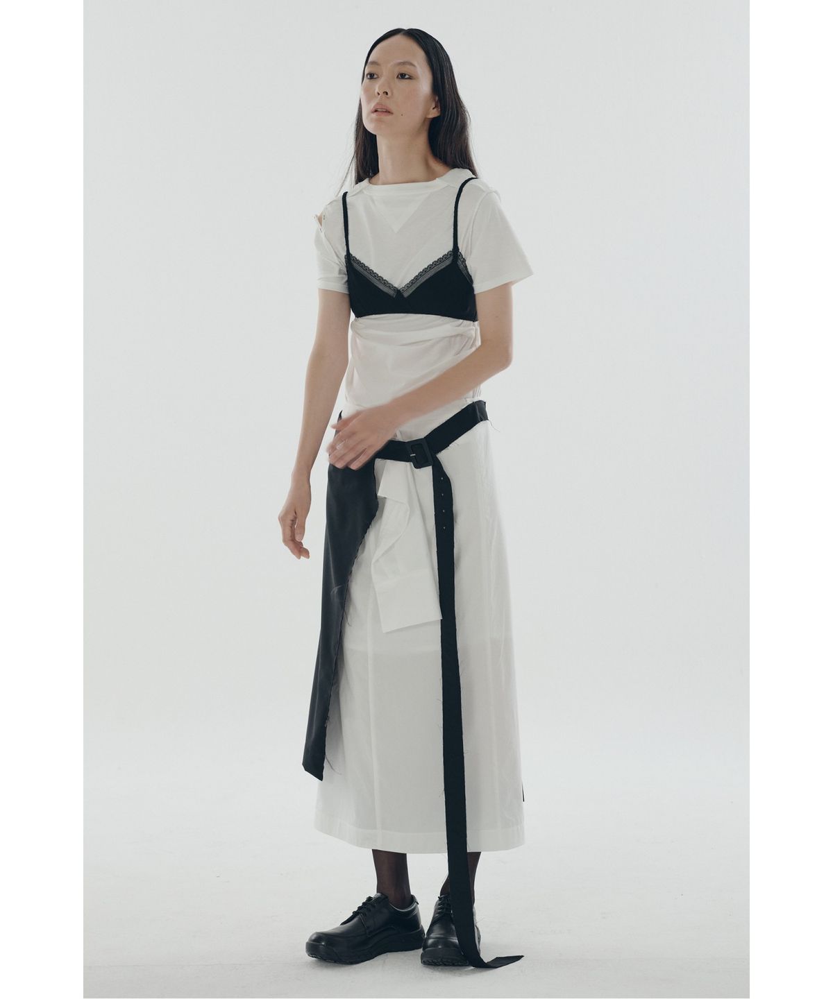 래코드(RECODE) Shirts Mixed Skirt
