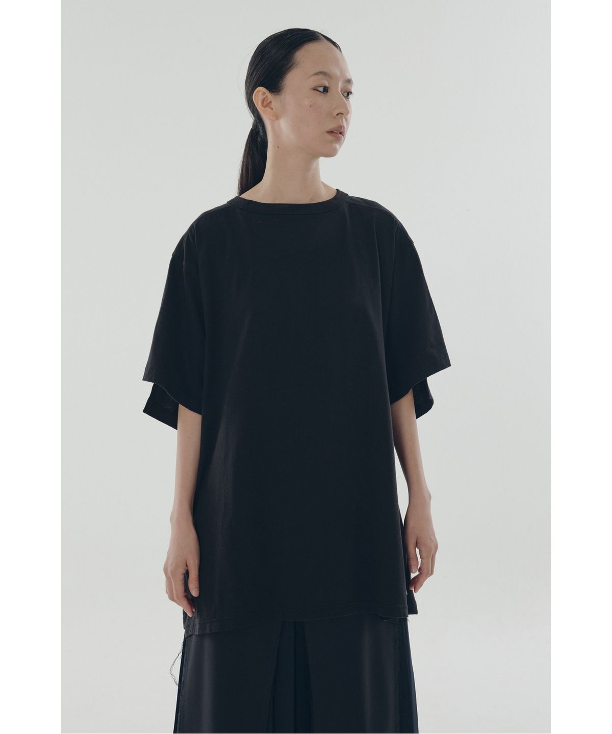 래코드(RECODE) A-Line Slit Pleats Lining Skirt