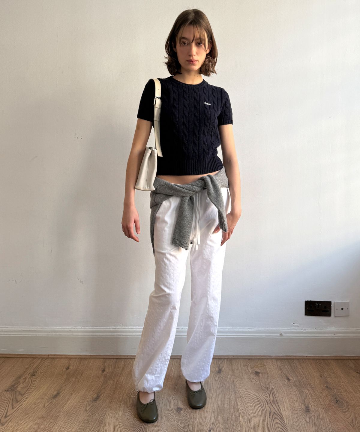 시눈(SINOON) Sinoon Logo Twisted Knit (Navy)