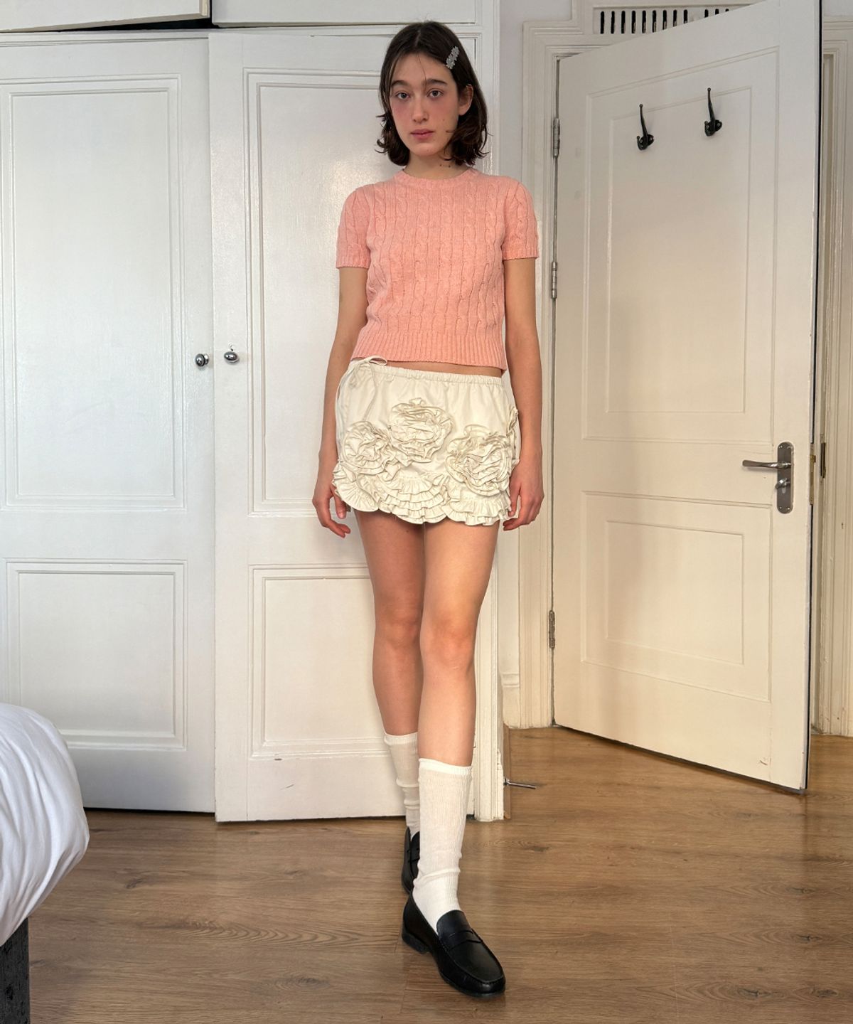 시눈(SINOON) Sinoon Logo Twisted Knit (Apricot)