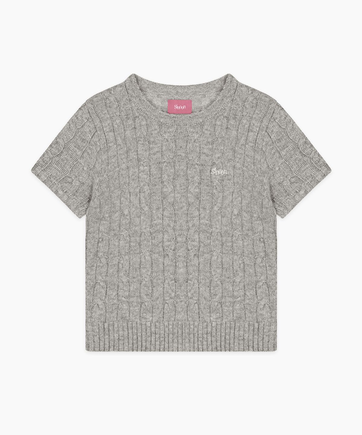 시눈(SINOON) Sinoon Logo Twisted Knit (Melange Grey)
