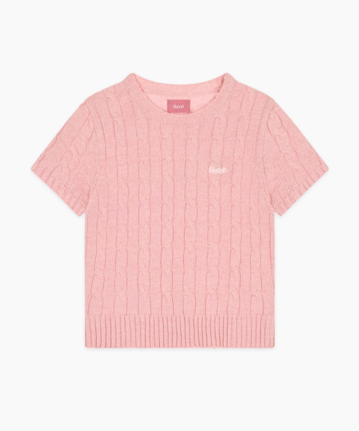 시눈(SINOON) Sinoon Logo Twisted Knit (Melange Pink)