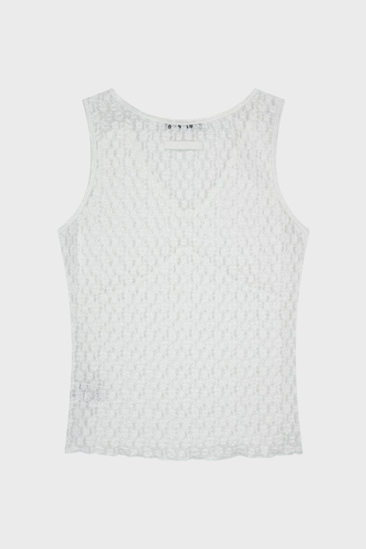 애프터아워즈(AFTERHOURS) V-NECK LACE SLEEVELESS TOP (WHITE)