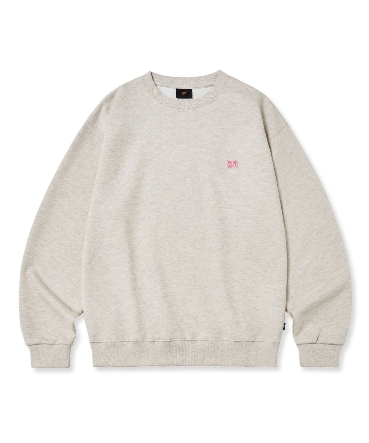브라운브레스(BROWNBREATH) BUBBLE TAG CREWNECK - OATMEAL