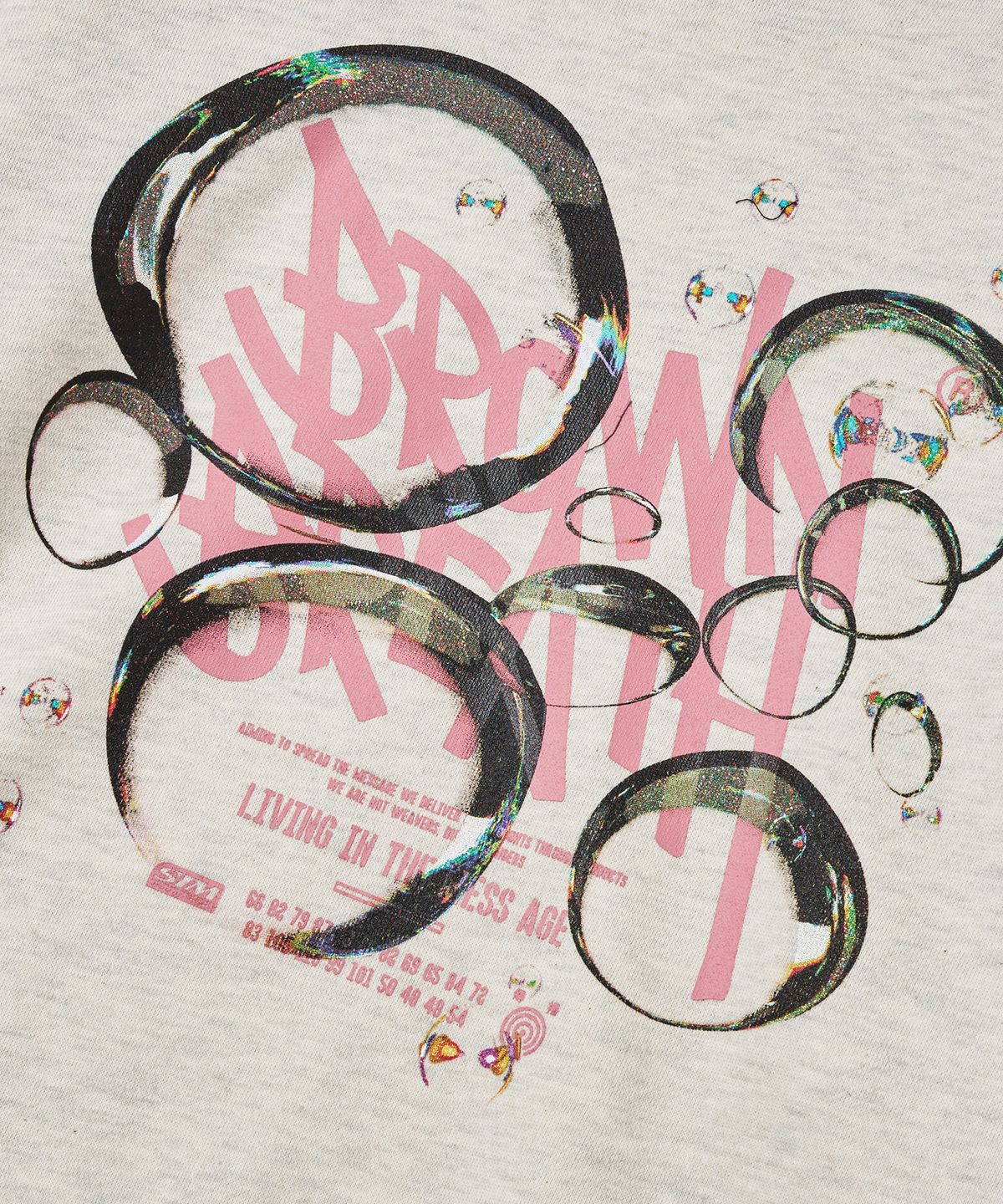 브라운브레스(BROWNBREATH) BUBBLE TAG CREWNECK - OATMEAL