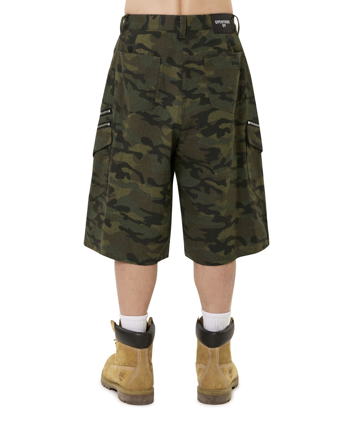 오픈야드(오와이)(OPENYARD(OY)) MULTI ZIP CARGO SHORTS - CAMO
