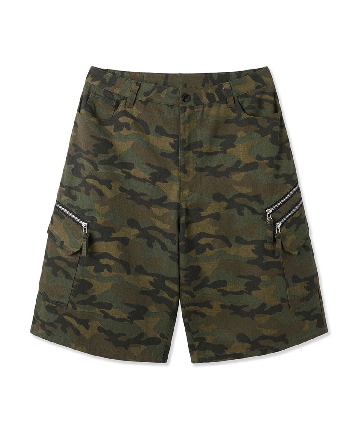 오픈야드(오와이)(OPENYARD(OY)) MULTI ZIP CARGO SHORTS - CAMO