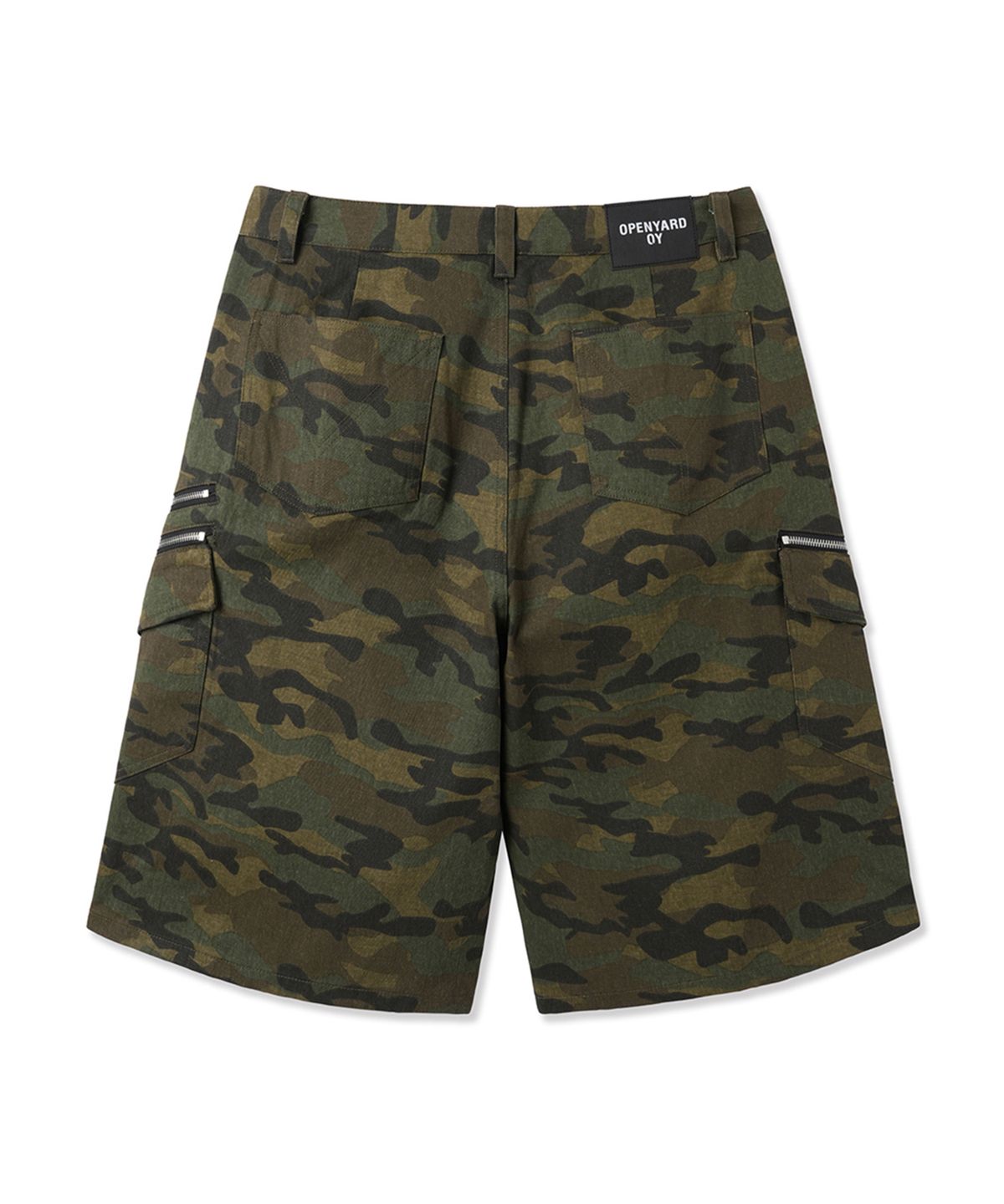 오픈야드(오와이)(OPENYARD(OY)) MULTI ZIP CARGO SHORTS - CAMO