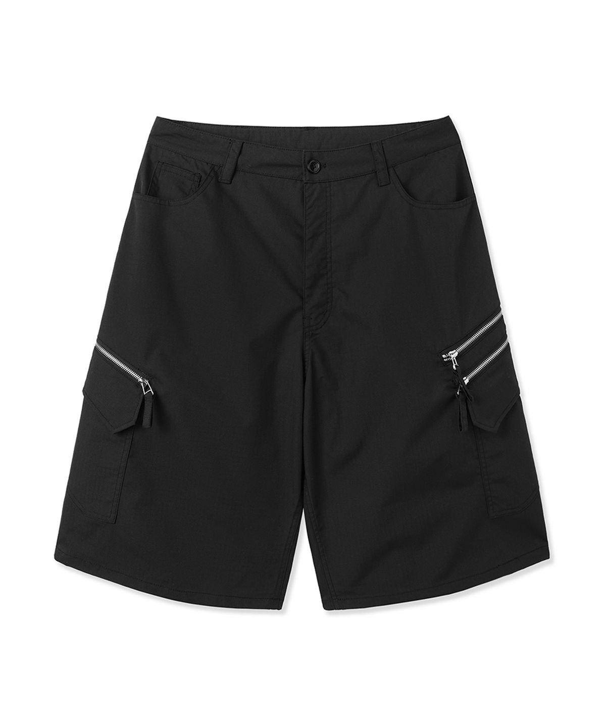 오픈야드(오와이)(OPENYARD(OY)) MULTI ZIP CARGO SHORTS - BLACK
