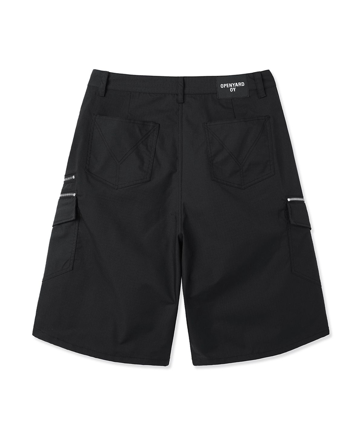 오픈야드(오와이)(OPENYARD(OY)) MULTI ZIP CARGO SHORTS - BLACK