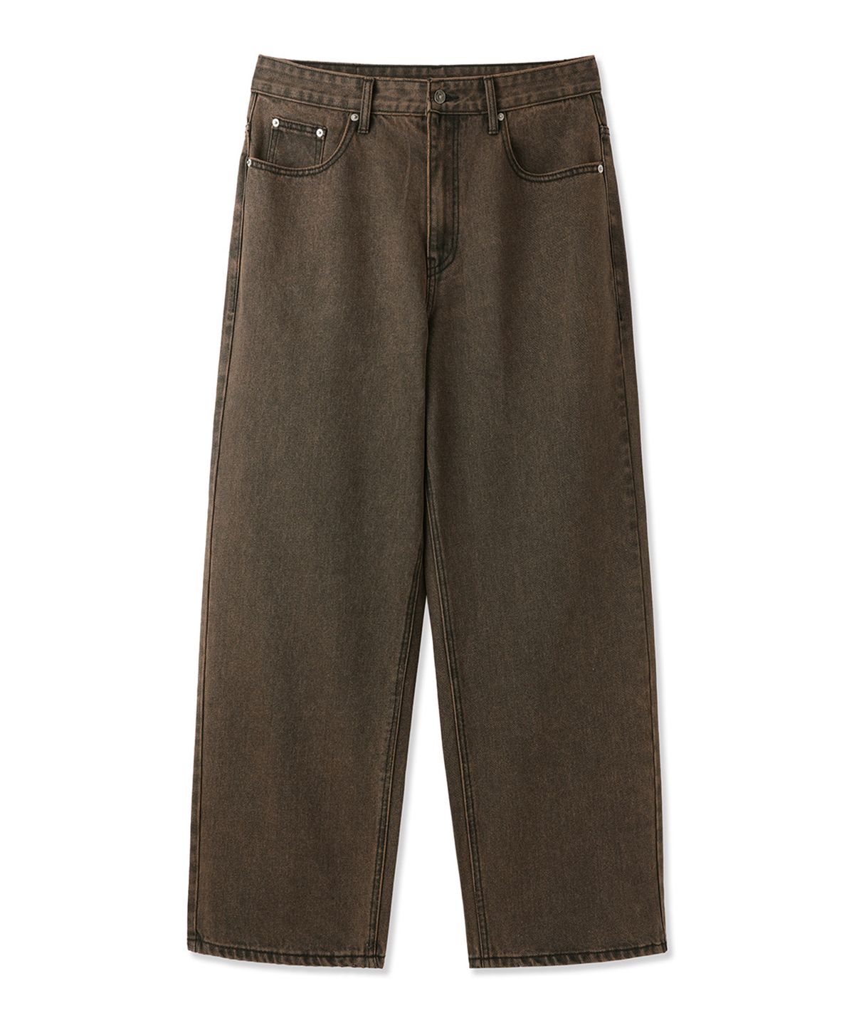 오픈야드(오와이)(OPENYARD(OY)) LOOSE BAGGY PANTS - WASHED BROWN