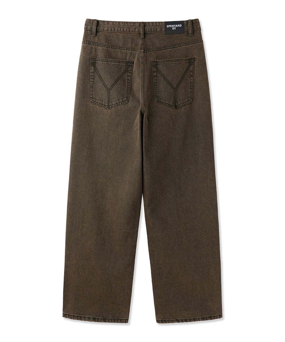 오픈야드(오와이)(OPENYARD(OY)) LOOSE BAGGY PANTS - WASHED BROWN