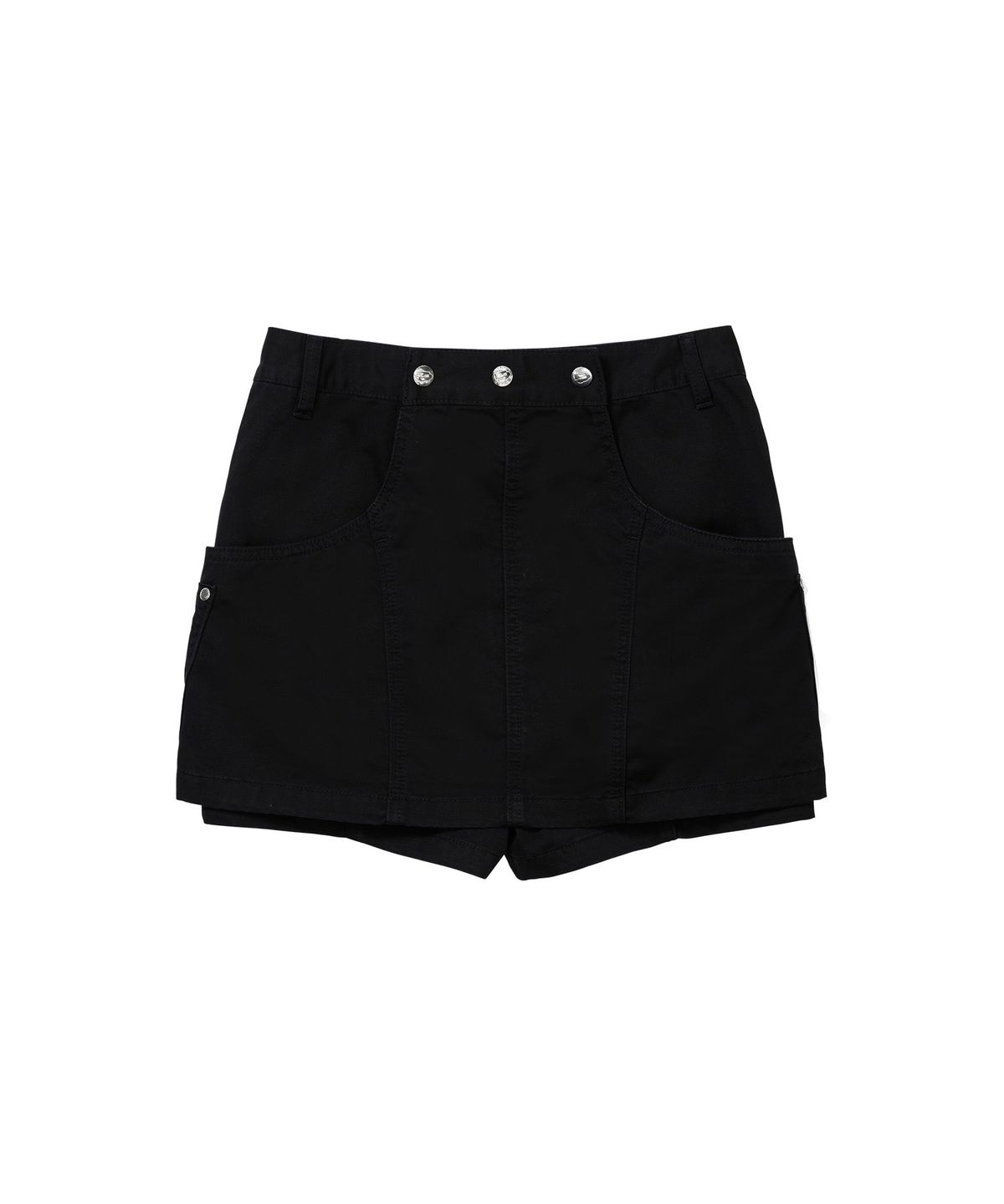 웰빙익스프레스(WELLBEING EXPRESS) Layered Shorts Black