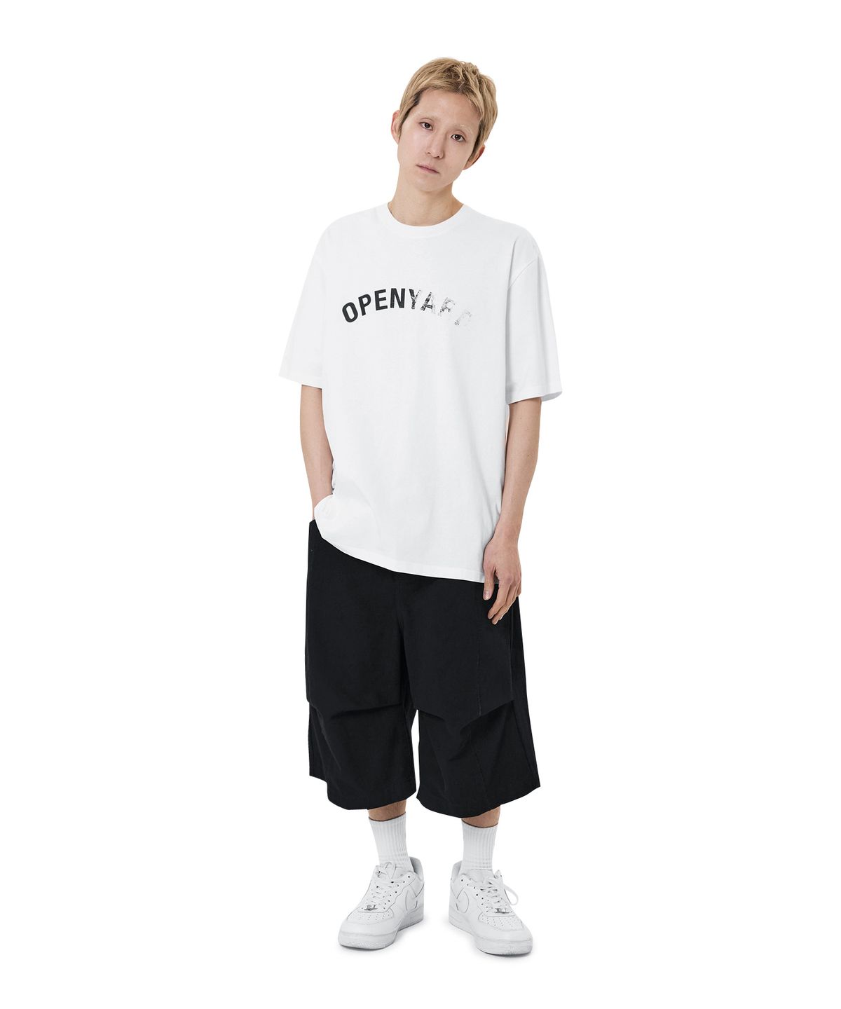 오픈야드(오와이)(OPENYARD(OY)) FADED ARCH TEE - WHITE