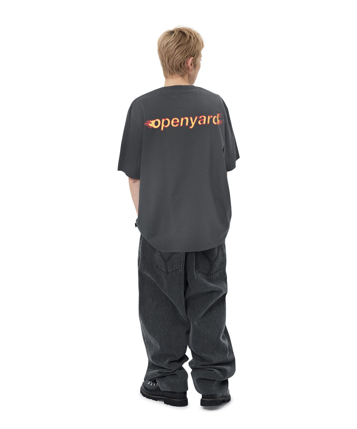 오픈야드(오와이)(OPENYARD(OY)) IGNITE LOGO TEE - DARK GREY