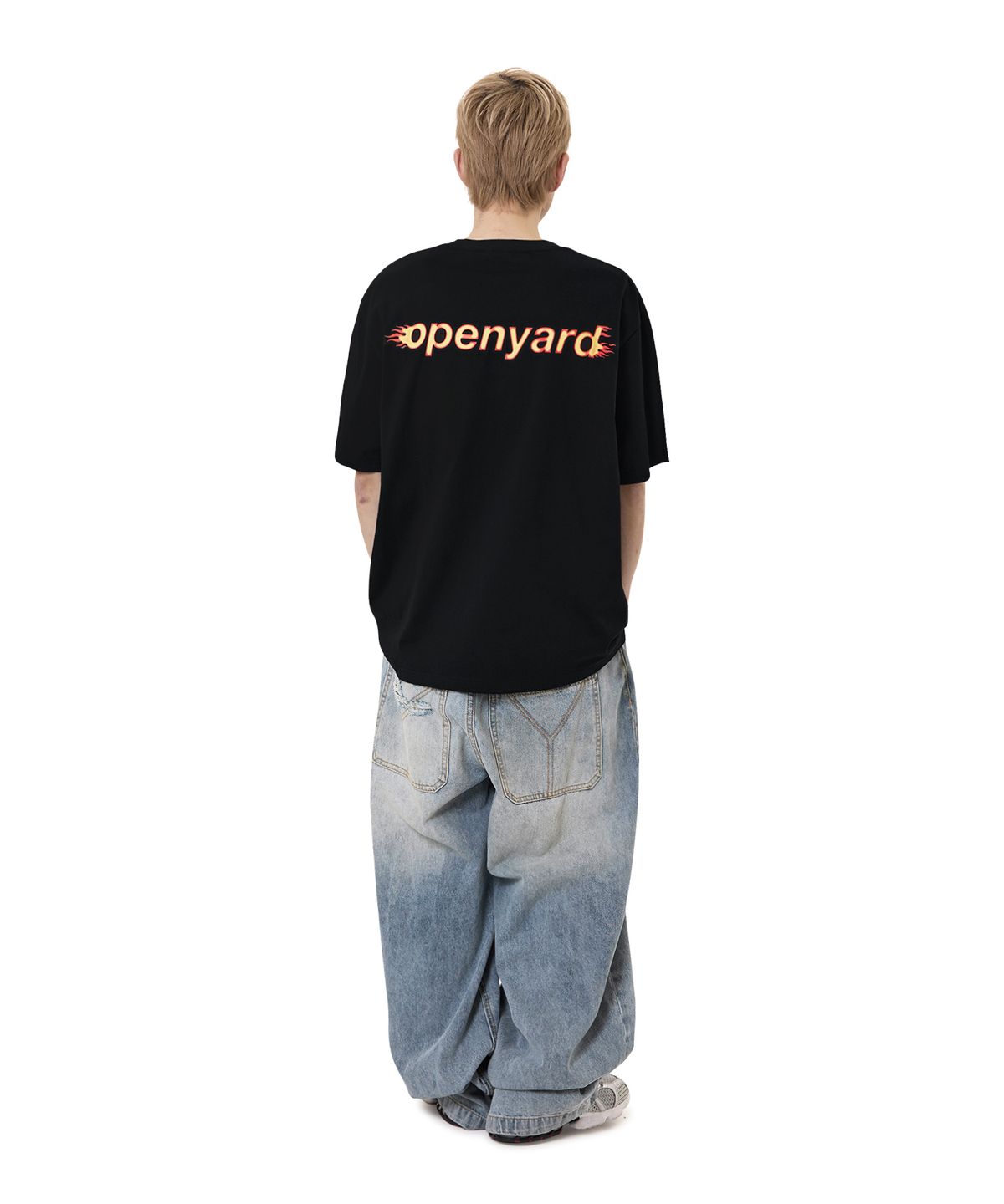오픈야드(오와이)(OPENYARD(OY)) IGNITE LOGO TEE - BLACK