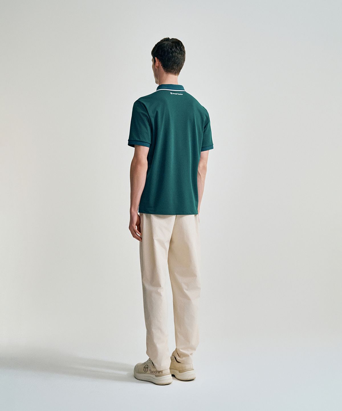 세르지오 타키니(SERGIO TACCHINI) M 카라포인트 지퍼넥 피케 반팔 폴로 (D.Green)