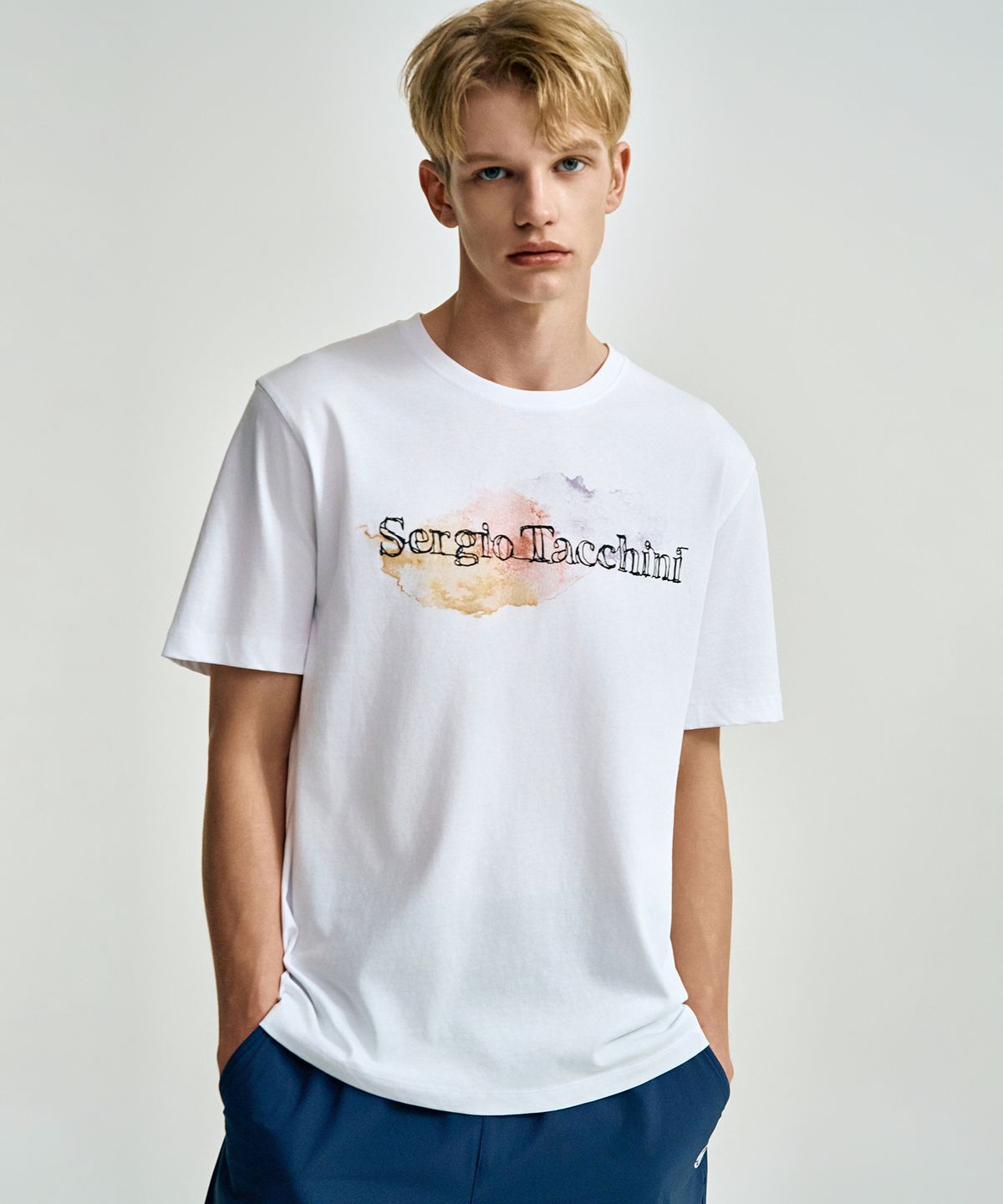 세르지오 타키니(SERGIO TACCHINI) M 린 아트웍 티셔츠 (White)