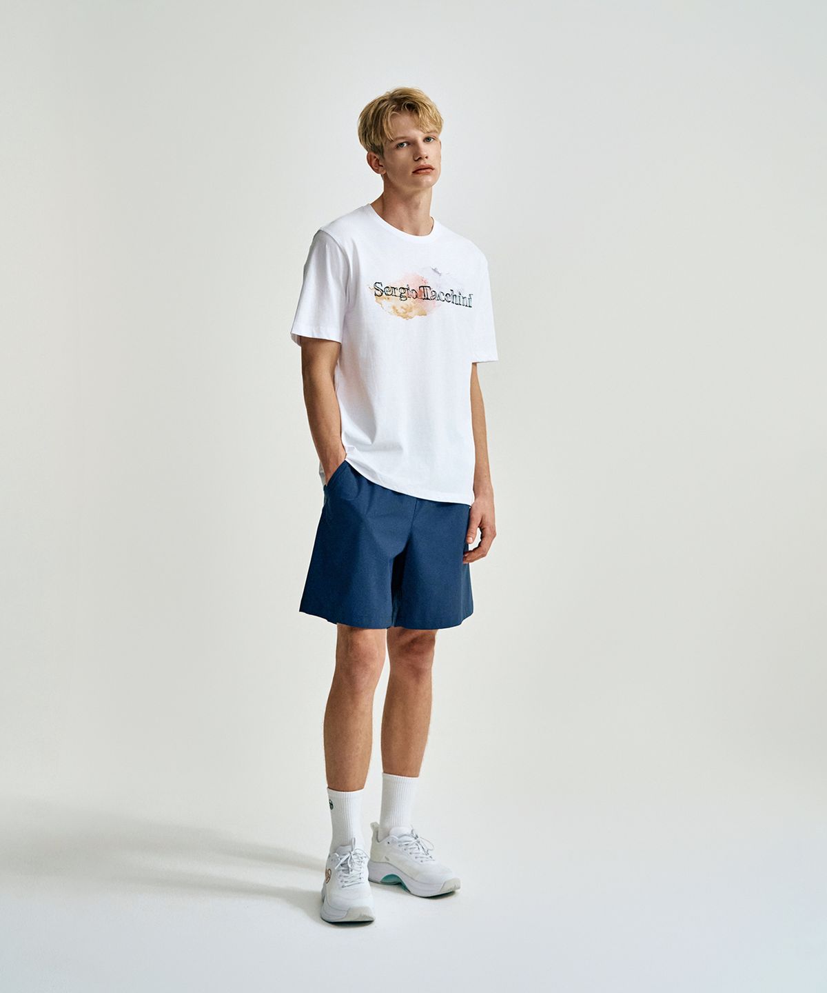 세르지오 타키니(SERGIO TACCHINI) M 린 아트웍 티셔츠 (White)