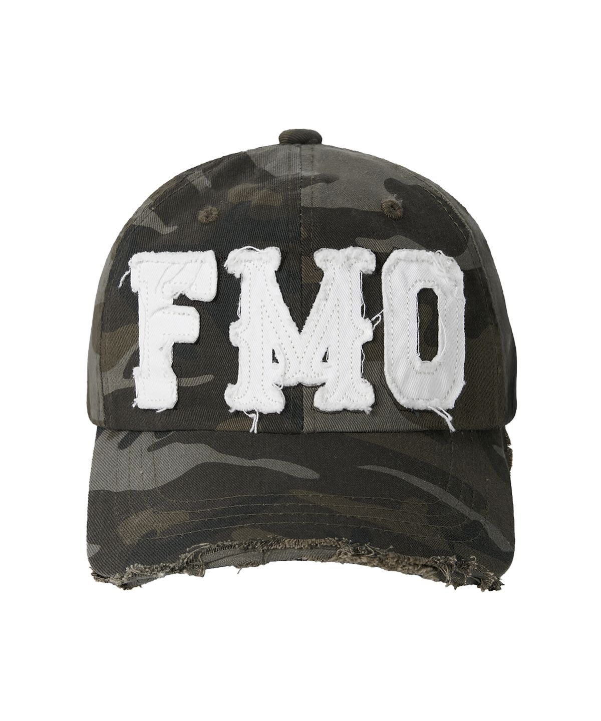 프리마리오(FREEMARIO) FMO 로고 데미지드 볼캡 [카모]