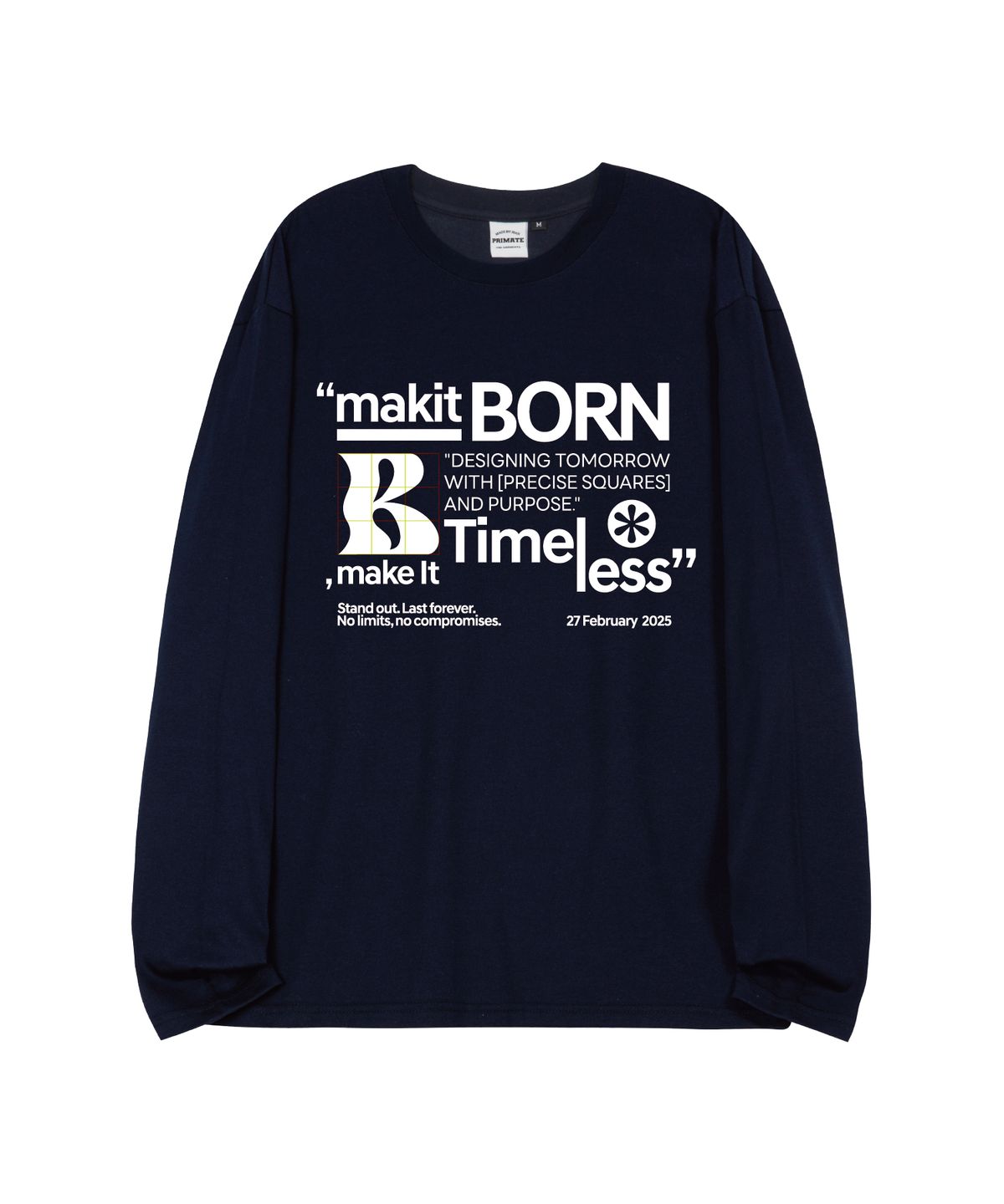 본챔스(BORN CHAMPS) [4 COLORS] B WAVE 오버핏 롱 슬리브 B25ST26