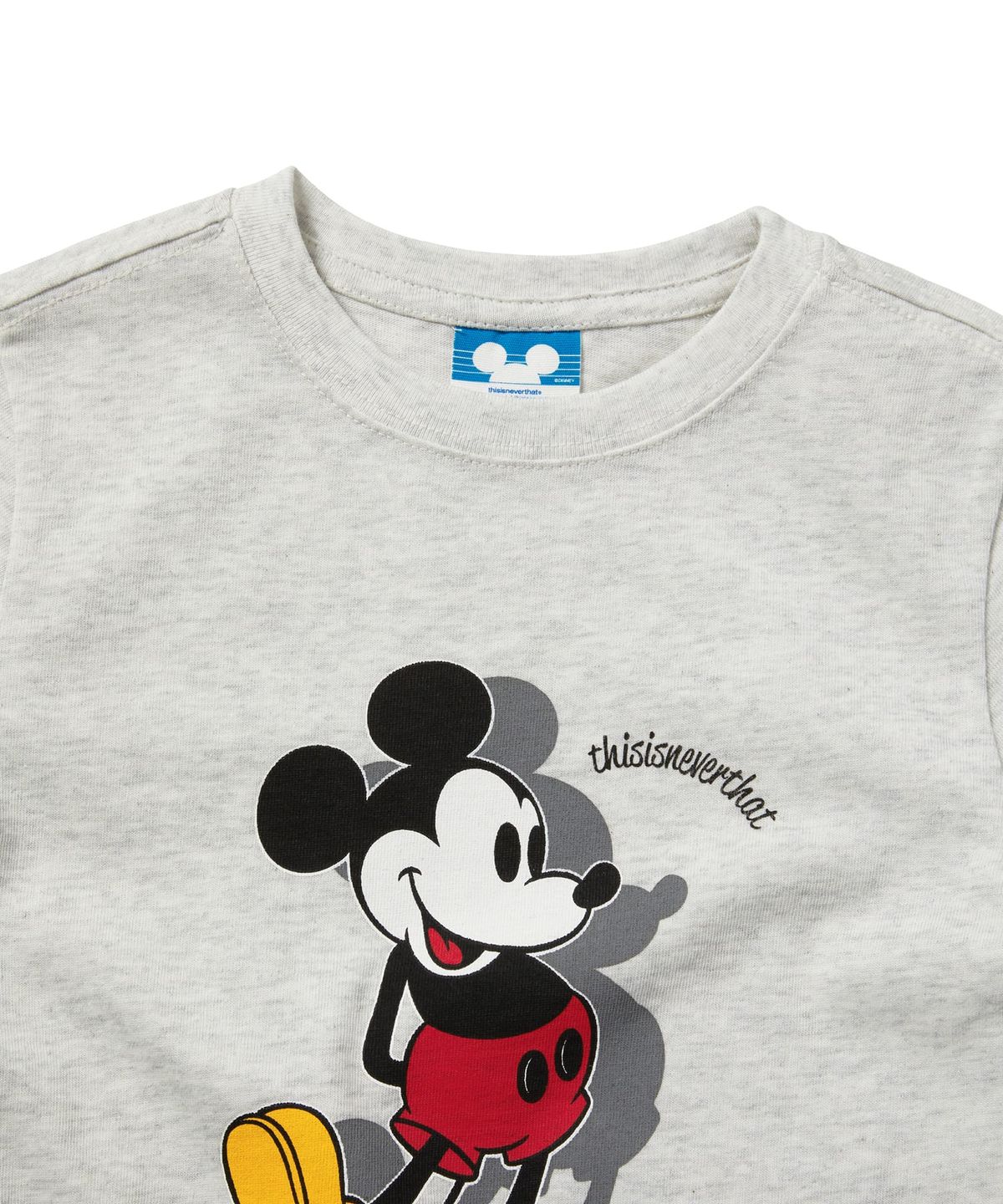 디스이즈네버댓(THISISNEVERTHAT) (SS25) TNT_Mickey_Kids Tee Light Heather Grey