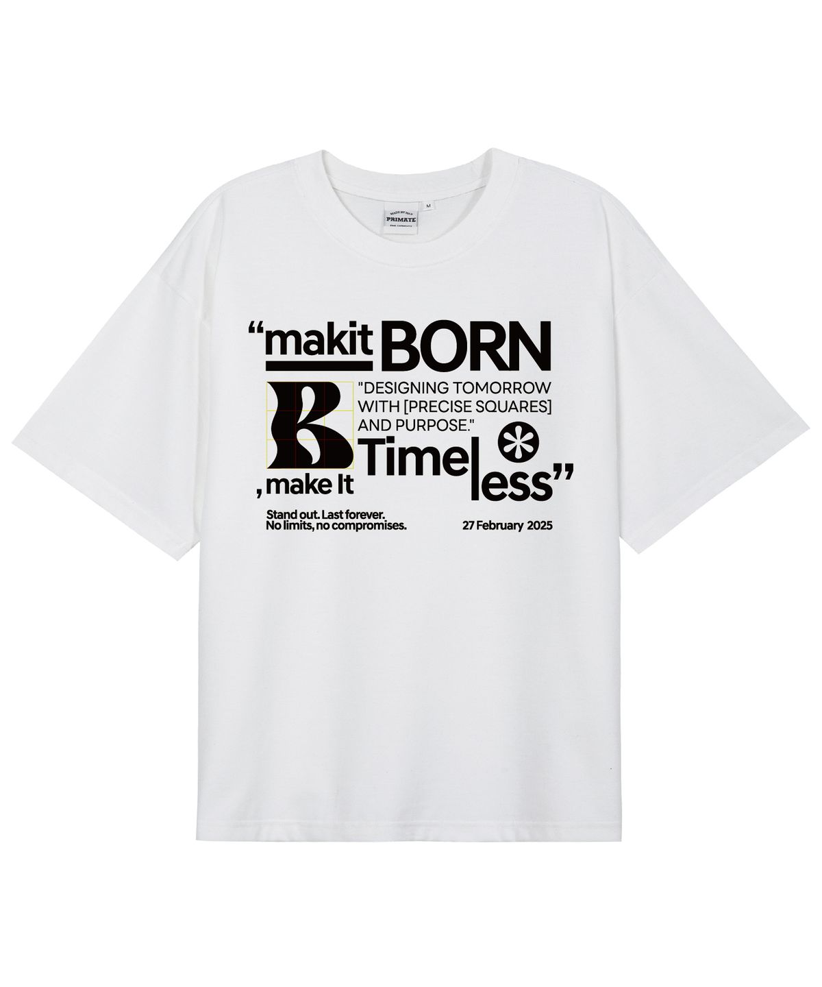 본챔스(BORN CHAMPS) [6 COLORS] B WAVE 오버핏 반팔티셔츠 B25ST27