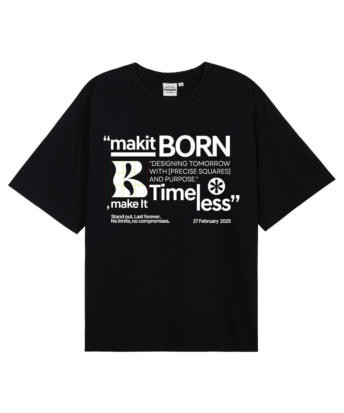 본챔스(BORN CHAMPS) [6 COLORS] B WAVE 오버핏 반팔티셔츠 B25ST27