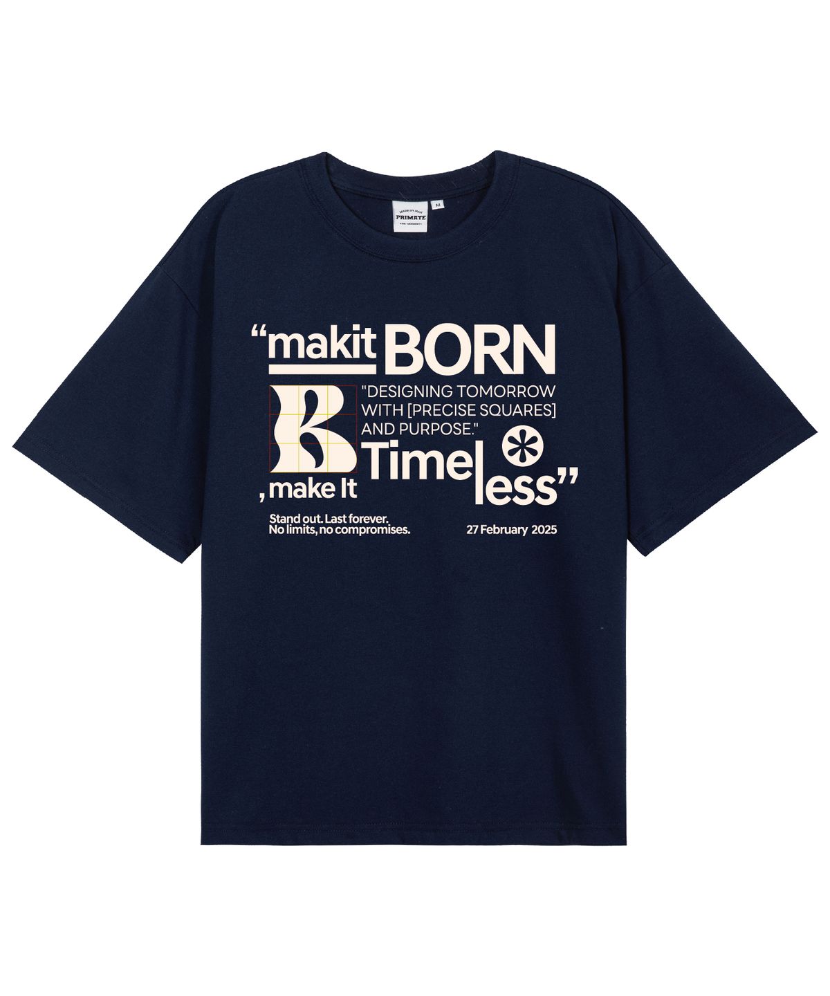 본챔스(BORN CHAMPS) [6 COLORS] B WAVE 오버핏 반팔티셔츠 B25ST27