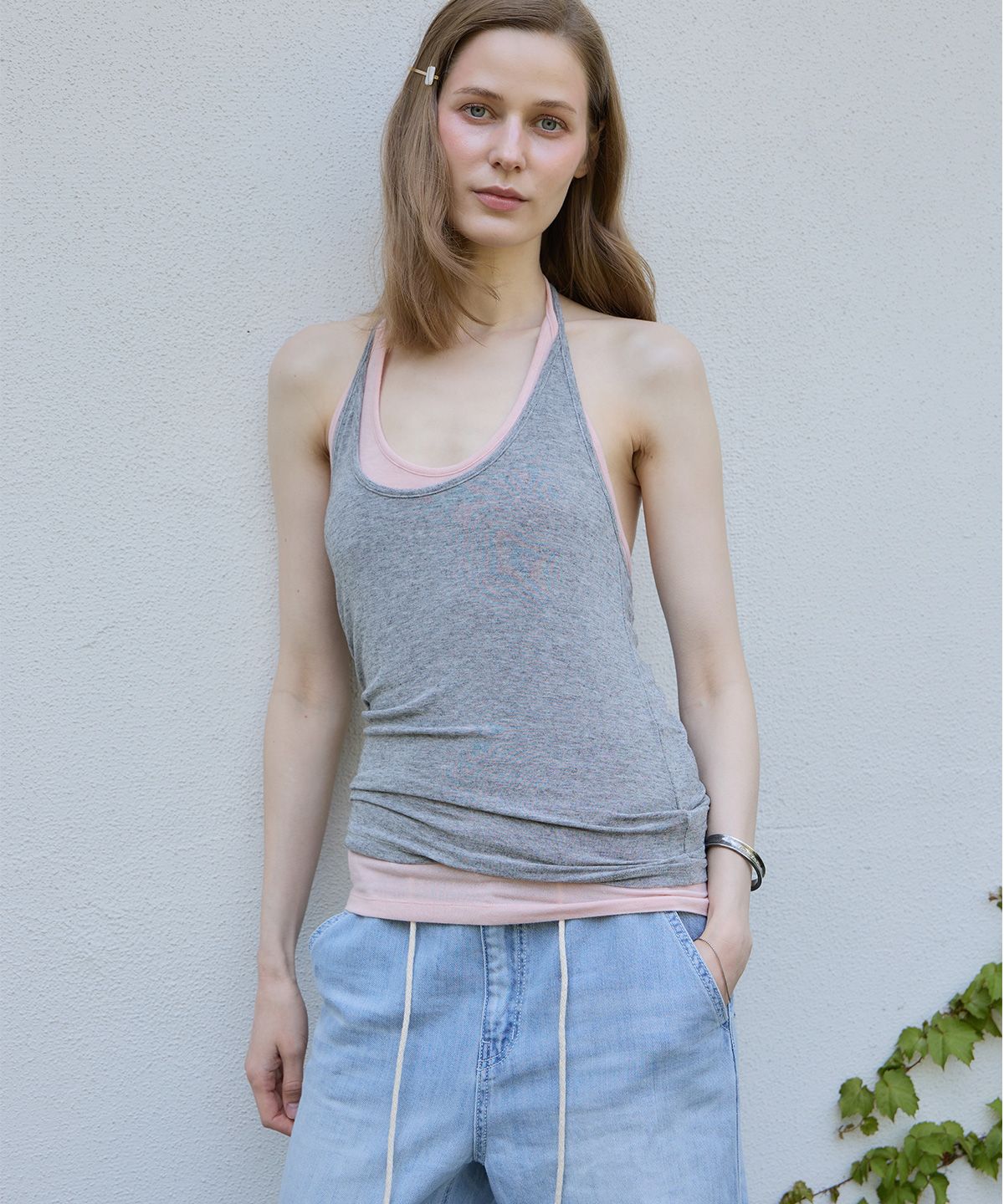 로브로브(LOVLOV) TENCEL  HALTER NECK TOP
