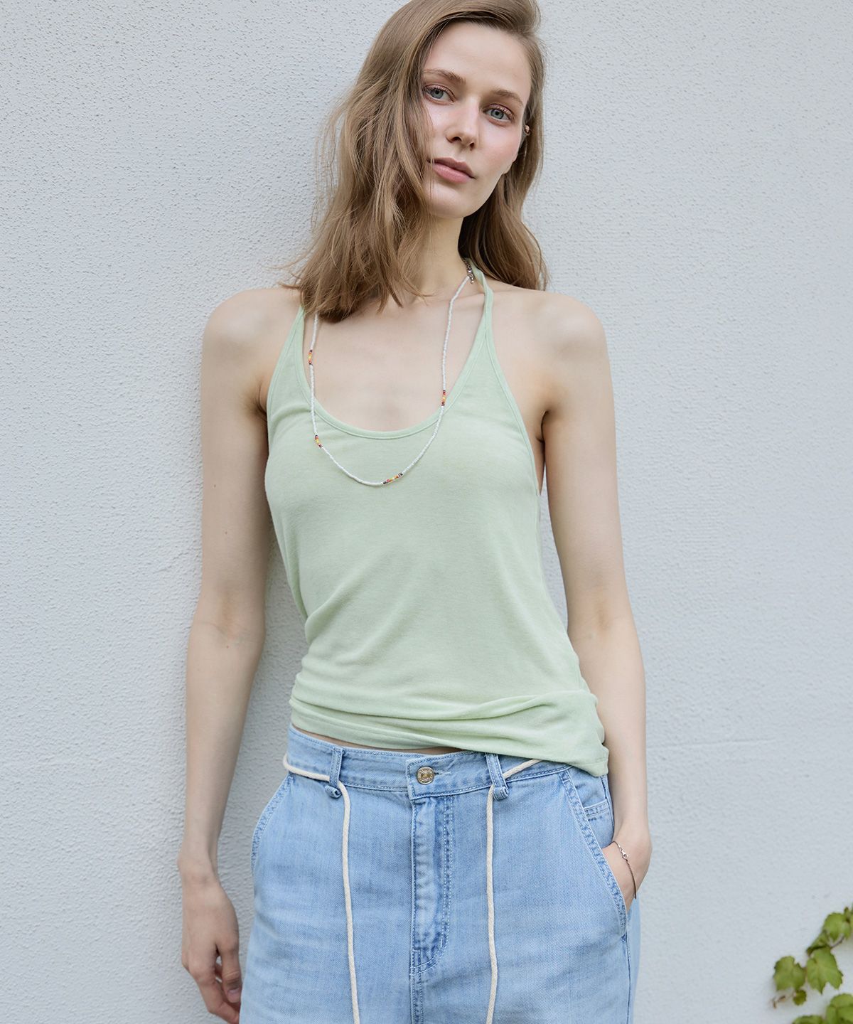 로브로브(LOVLOV) TENCEL  HALTER NECK TOP