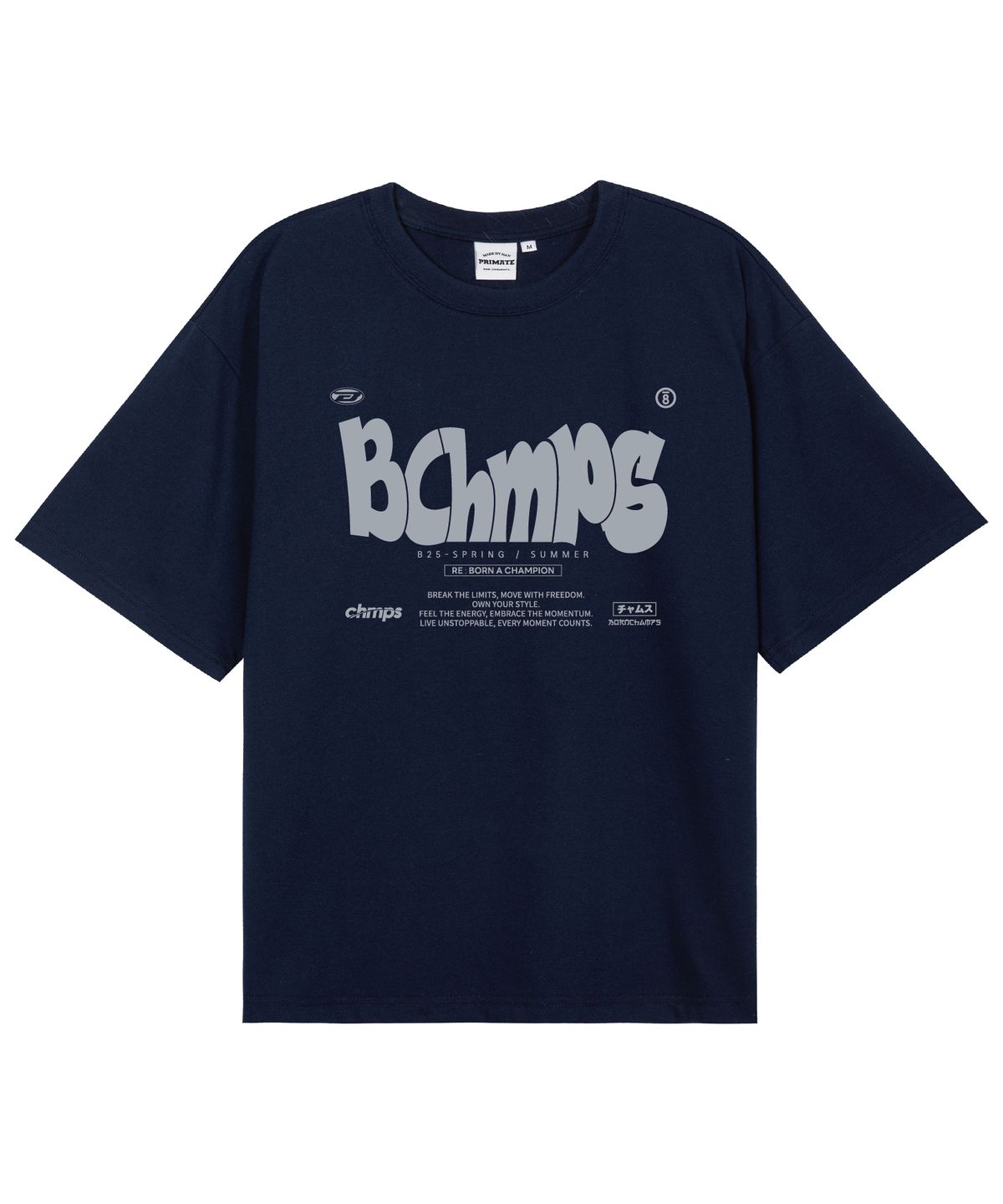 본챔스(BORN CHAMPS) [11 COLORS] BOLD MOTION 오버핏 반팔티셔츠 B25ST28