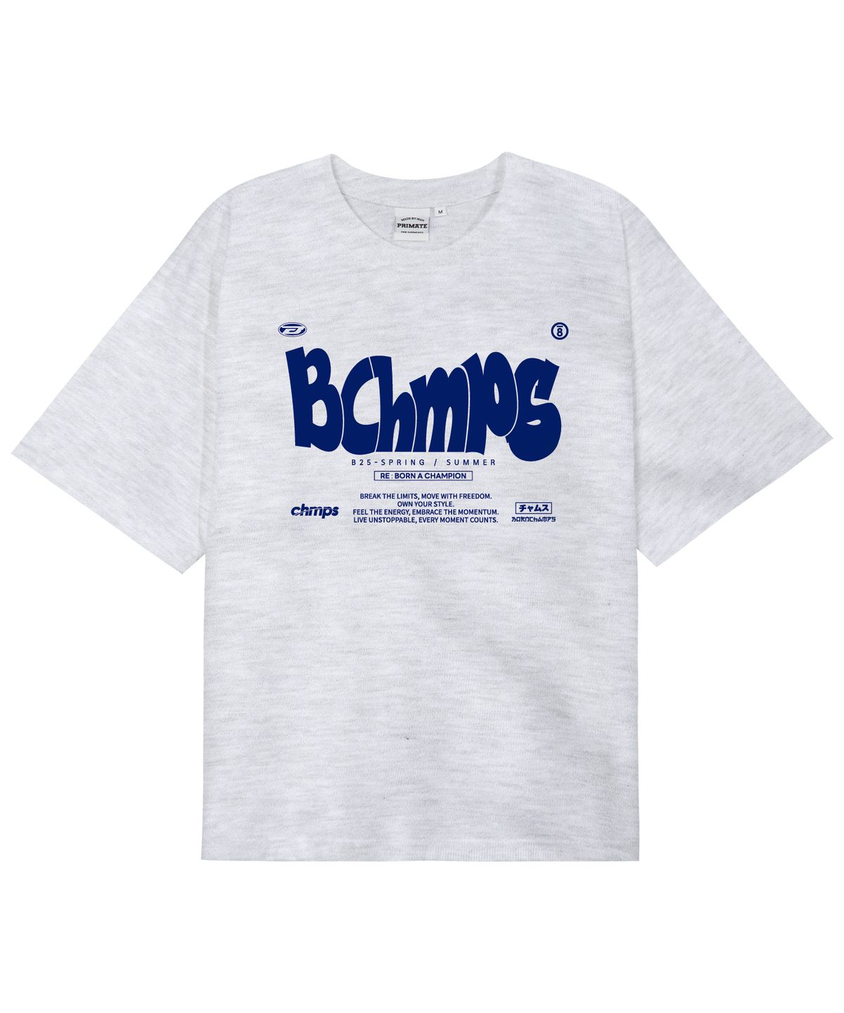 본챔스(BORN CHAMPS) [11 COLORS] BOLD MOTION 오버핏 반팔티셔츠 B25ST28