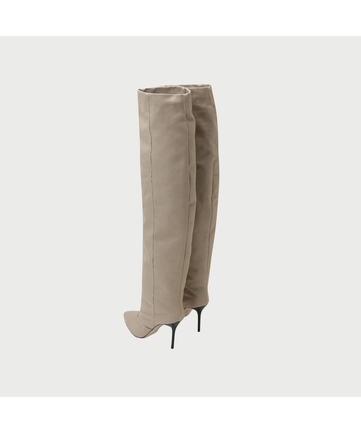 이로 우먼(IROWOMEN) LOLY TOILE 코튼 링클 롱 부츠 - BEIGE