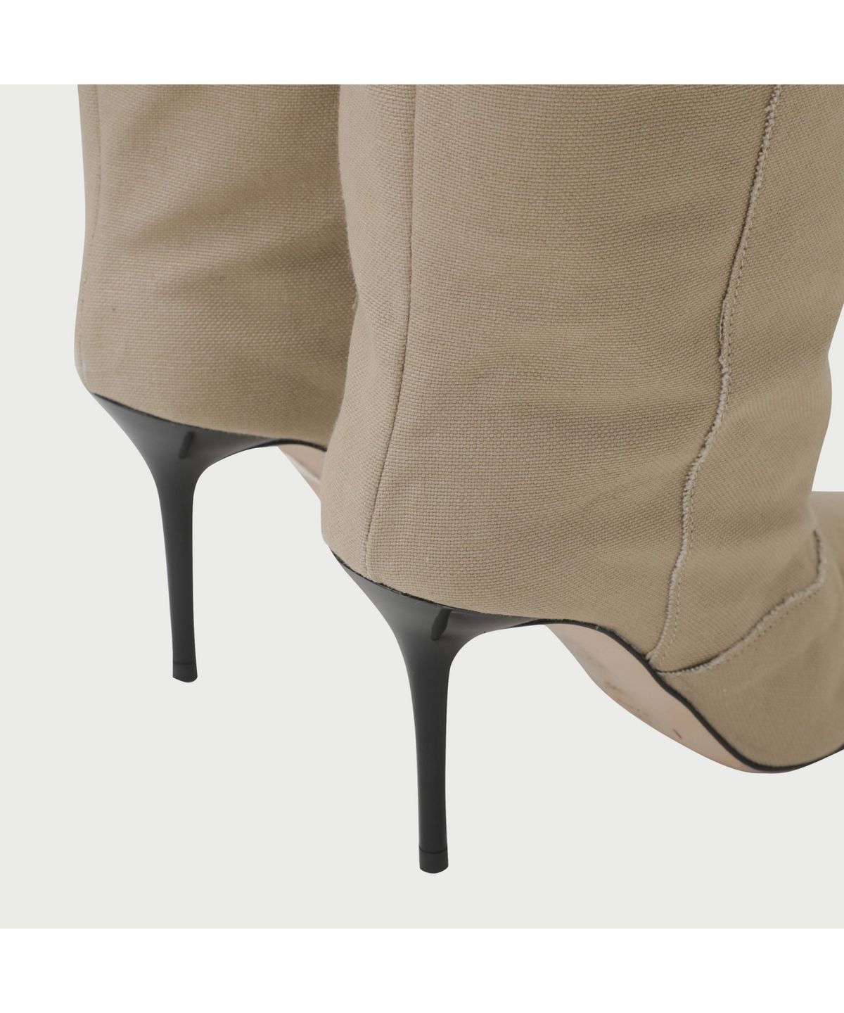 이로 우먼(IROWOMEN) LOLY TOILE 코튼 링클 롱 부츠 - BEIGE