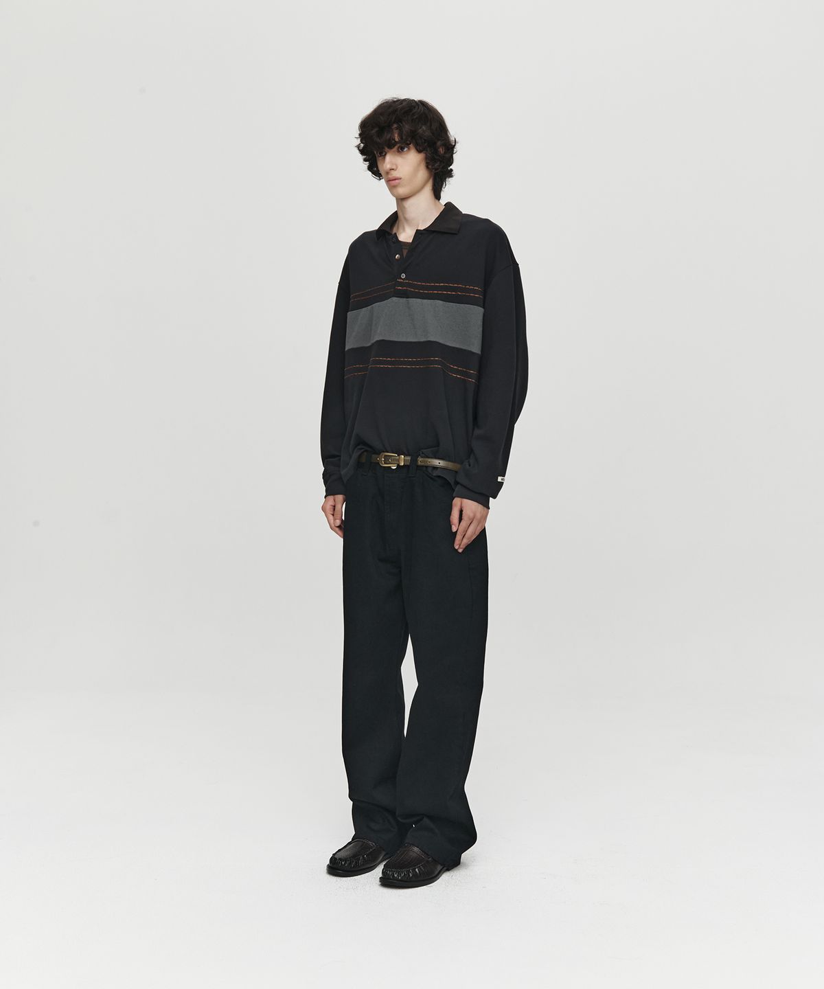 호이테(HEUTE) HET BEN WIDE DENIM (BLACK)