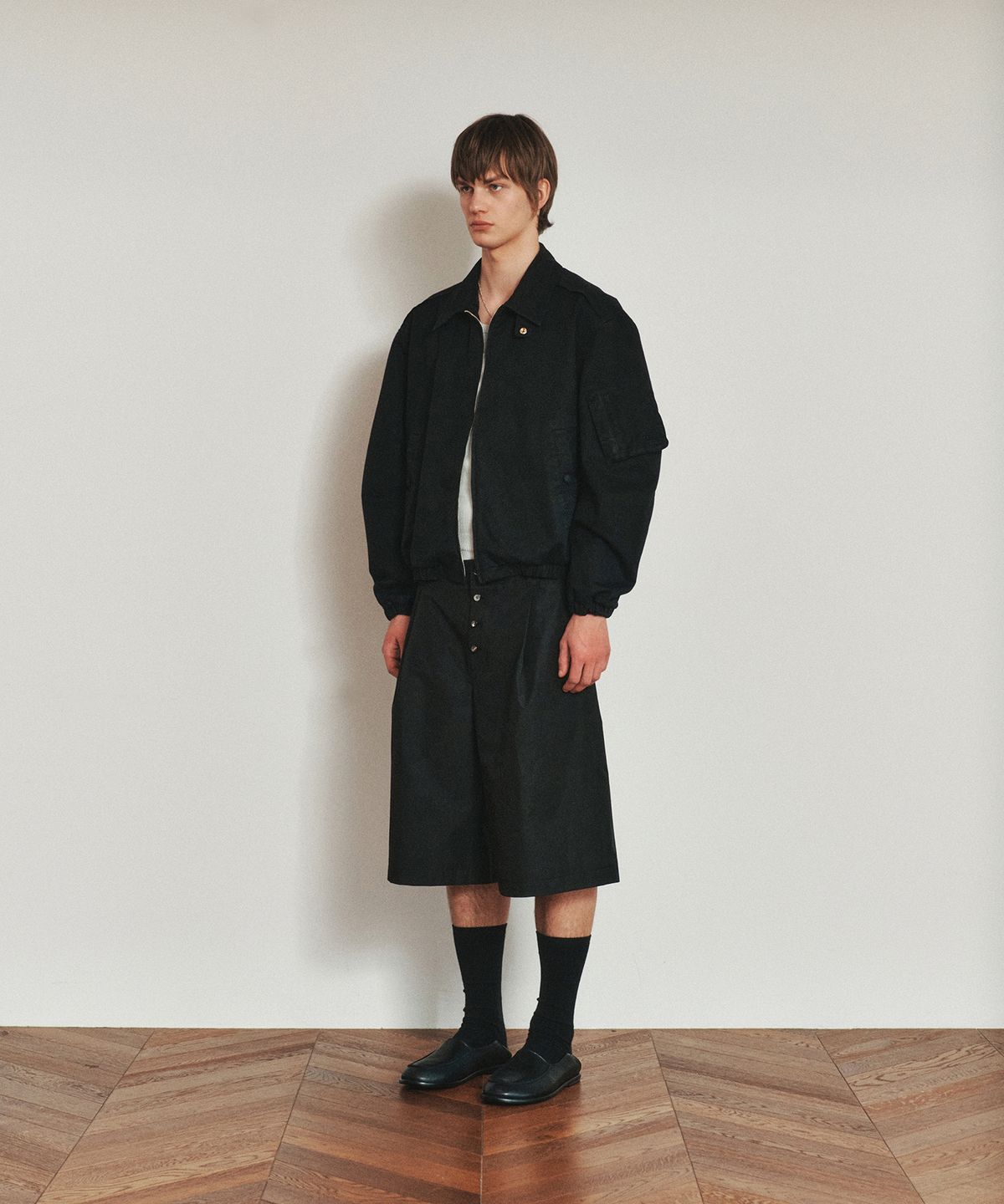 호이테(HEUTE) NIC VINTAGE WASHED JUMPER (BLACK)